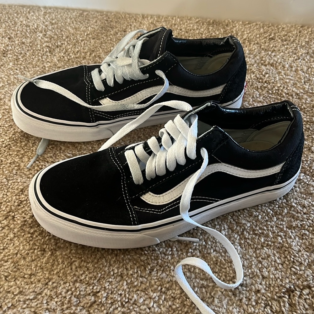 Black and White Vans Size 9
